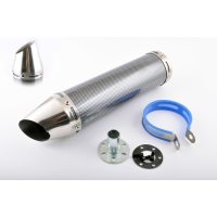 Глушитель (тюнинг)   300*90mm, креп. Ø48mm   (нержавейка, карбон mod:1, прямоток, тип:4)