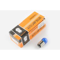 Лампа S25 (двухконтактная)   12V 10W/5W   (стоп, габарит)   (синяя)   ORANGE BOX
