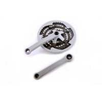 Звезды велосипедные (передние)   28/38/48T   (+2 шатуна L- 170mm, квадрат, матовый хром, с защитой)   YKX   (mod.A)