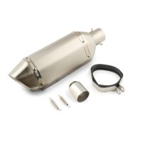 Глушитель (тюнинг)   460*130mm   (нержавейка, овал, серебро, прямоток, mod:5)   118