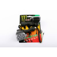 Повороты диодные мини (пара)   квадратые   (черные, прозрачные, 7 диодов)   XJB