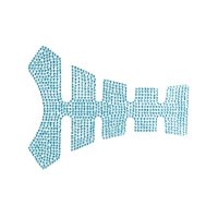 Наклейка на бак   (20x16см, стразы голубые)