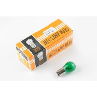 Лампа S25 (двухконтактная)   12V 21W/5W   (стоп, габарит)   (зеленая)   ORANGE BOX
