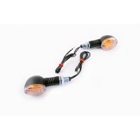 Повороты мини (пара)   овальные   (черные, желтое стекло)   E-MARKED