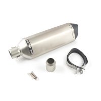 Глушитель (тюнинг)   460*130mm   (нержавейка, овал, серебро, прямоток, mod:3)   118