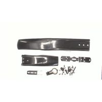 Крылья велосипедные (MTB) (черные, пластик, плоские)   VELL