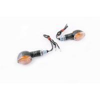 Повороты мини (пара)   овальные   (карбон, желтое стекло)   E-MARKED