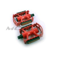 Педали велосипедные   (с катафотами, металл, красные)   YKX