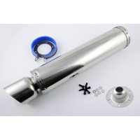 Глушитель (тюнинг)   420*100mm, креп. Ø78mm   (нержавейка, хром, mod:24)