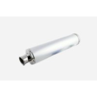 Глушитель (тюнинг)   420*100mm, креп. Ø78mm   (нержавейка, серебро, без креплений, mod:55)