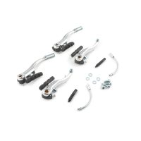 Тормоз велосипеда V-brake   (хром) (комплект, перед + зад)   (mod:6)   DS