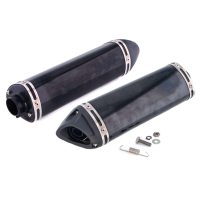 Глушитель (тюнинг)   350 mm   (нержавейка, овал, черный, прямоток mod:3)   118