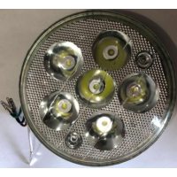 Вставка в фару светодиодная круглая LED (6 диодив  со стеклом и подсветкой) (D-13mm) VDK