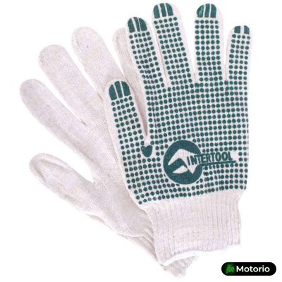 Перчатка хлопчатобумажная трикотажная с ПВХ точками на ладони (зеленая) Перчатка хлопчатобумажная трикотажная с ПВХ точками на ладони (зеленая) Купить в Интернет-магазине Моторио