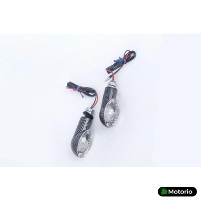 Повороты   диодные мини (пара) овальные   (карбон, прозрачные) Купить в Интернет-магазине Моторио