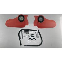 Защита рук на руль (пластик, универсальная, оранжевый) (LED-подсветка)   VV