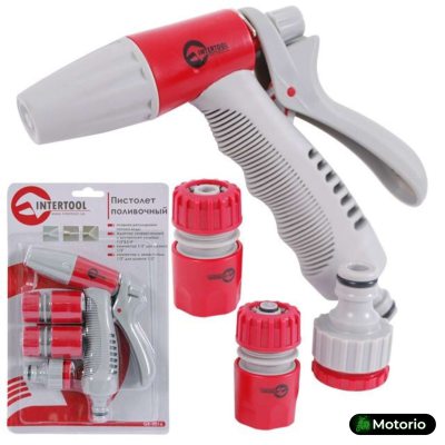 Пистолет-распылитель для поливки с плавной регулировкой потока воды. + адаптер универсальный с внутренней резьбой 1/2 и 3/4, коннектор 1/2 для шлан Пистолет-распылитель для поливки с плавной регулировкой потока воды. + адаптер универсальный с внутренней резьбой 1/2 и 3/4, коннектор 1/2 для шлан Купить в Интернет-магазине Моторио