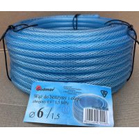 Шланг топливный   Ø6mm, 25 метров   (армированный, синий) VDK