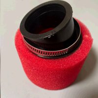 Фильтр воздушный (нулевик, поролон)   Ø35mm, 45*   ( красный)