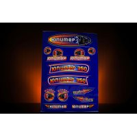 Наклейки   (набор) ИЖ ЮПИТЕР   (33х22см, синие) (mod 2) EVO