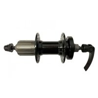 Втулка заднего колеса велосипеда   (алюминий) (36 спиц, под диск, касета, эксцентрик черная)   KL