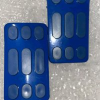 Резинки подножек водителя   Delta   (синие, металл-синий) EVO