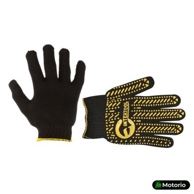 Перчатка трикотажная 60% хлопок/40% полиэстер, с ПВХ точкой, класс вязки 7, цвет черный, точка, 62 м Перчатка трикотажная 60% хлопок/40% полиэстер, с ПВХ точкой, класс вязки 7, цвет черный, точка, 62 м Купить в Интернет-магазине Моторио