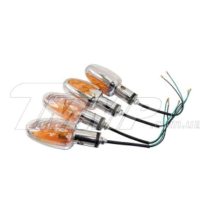 Повороты   мини (компл 4шт) лодочка   (хром, прозрачное стекло)   JING