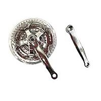 Звезды   велосипедные   (передние) 28/38/48T   (+2 шатуна L- 170mm, квадрат, хром, алюминий, с защитой)   VEL