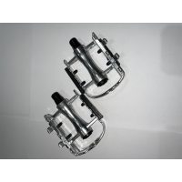 Педали велосипедные   (с катафотами, металл, хром, декор)   DS