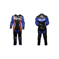 Комбинезон кожзам   (size:L, черно-синий, Honda REPSOL)